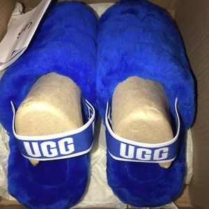 Blue UGG Puff Yeah Slides